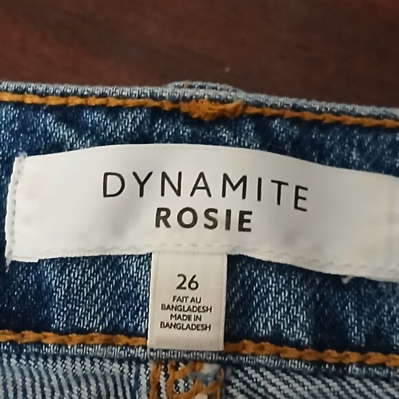 Dynamite Denim Rosie Jeans Size 26 Ultra High Rise Button Fly Slim Leg - Picture 8 of 10